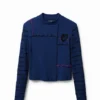 Arty Ribbed Flounce T-Shirt