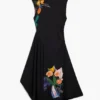 Asymmetric Floral Dress