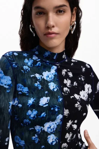 Bicolor Floral T-Shirt