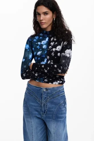 Bicolor Floral T-Shirt