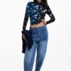 Bicolor Floral T-Shirt