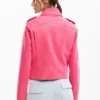 Biker Jacket Leather Effect