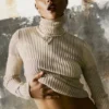 Checked Turtleneck Sweater