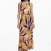 Crinkled Effect Midi Dress