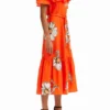 Daisy Ruffle Midi Dress