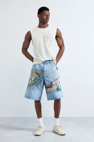 Denim Bermuda Patches
