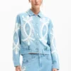 Denim Jacket with Embroidery