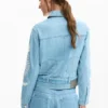 Denim Jacket with Embroidery