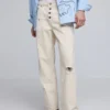 Double Waist Ripped Trousers