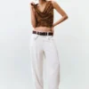 Draped Sleeveless T-Shirt