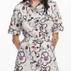 Dress with Drawn Flowers