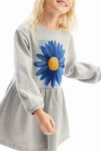 Dress with Flower Illustration