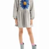 Dress with Flower Illustration