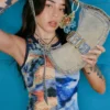 Dyed Denim Bag