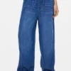 Elastic Long Denim Trousers