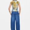 Elastic Long Denim Trousers