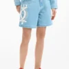Embroidered Denim Bermuda