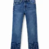 Embroidered Long Flare Jeans