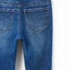 Embroidered Long Flare Jeans