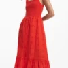 Embroidered Midi Dress