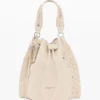 Embroidered Ruched Backpack