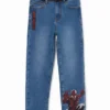 Embroidered Spiderman Jeans