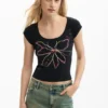 Fitted Flower T-Shirt