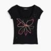 Fitted Flower T-Shirt