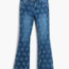 Flared Denim Trousers