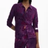 Flared Textured Fluid Pants