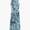 Flocked Midi Dress