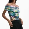 Floral Boat Neck T-Shirt