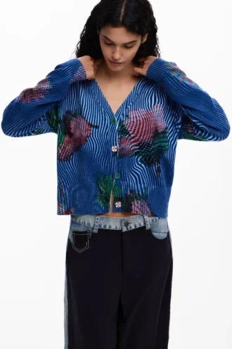 Floral Cardigan Sweater