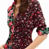 Floral Gathered Shirt