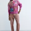 Floral Zipper Sweatshirt