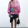 Floral Zipper Sweatshirt