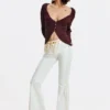 Frayed Flare Jeans
