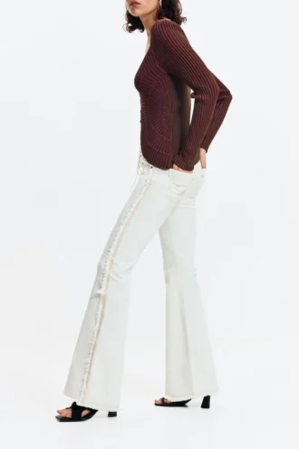 Frayed Flare Jeans