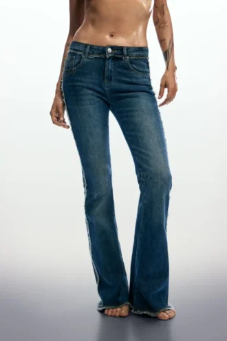Frayed Flare Jeans