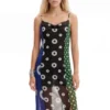 Geometric Midi Slip Dress