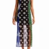 Geometric Midi Slip Dress