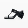 Heeled Sandal Leather Effect