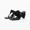 Heeled Sandal Leather Effect