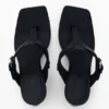 Heeled Sandal Leather Effect