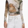 High-Neck Horse T-Shirt
