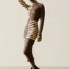 High Neck Knit Dress