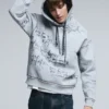 Hooded Lettering Sweatshirt