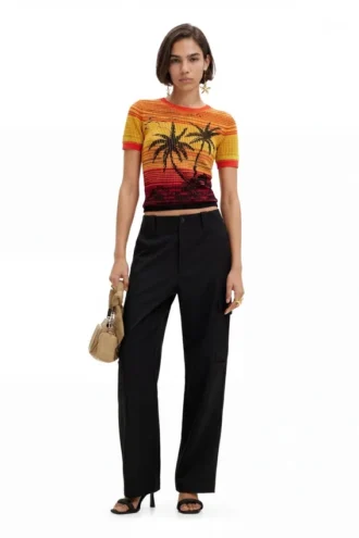 Knit Palm Tree T-Shirt
