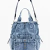 Large Denim Backpack
