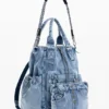 Large Denim Backpack